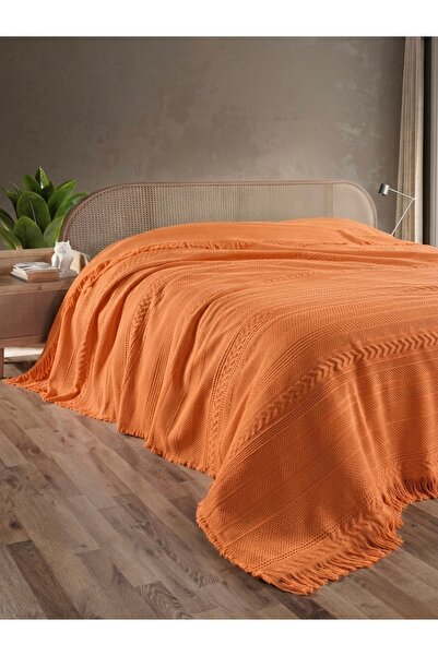 Vannes Home Cuvertură de pat dublă din țesătură jacquard, 100% bumbac, 230X240