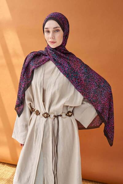 Silk Home Riva Shawl Tencel Secret Garden Black