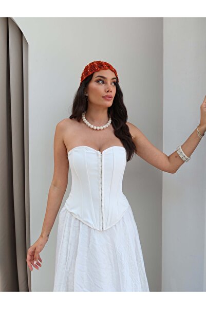 ESRAHELVACI Bluza sa korzetom i dekolteom u obliku srca