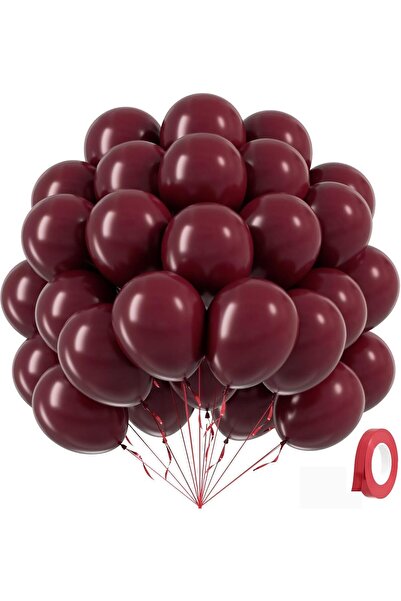 Home Zone Balloons 12 inch, Burgundy Latex Balloons 100pcs Party Balloons for...