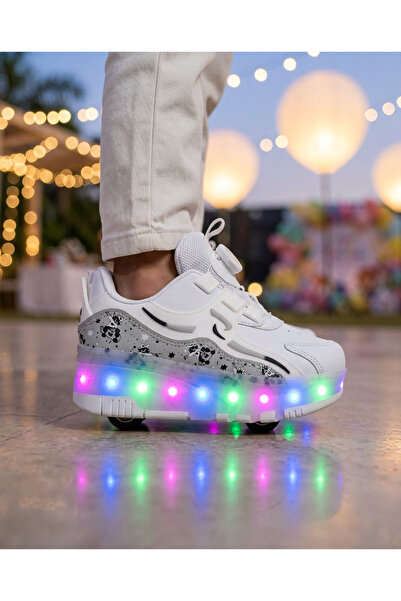 ROCKY Parlayan Adımlar Çocuk Patenli Ayakkabı Işıklı LED Tekerlekli Spor Ayak...