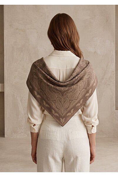 tuaipek Lumivera Desen 94X94Cm Viscose Modal Scarf