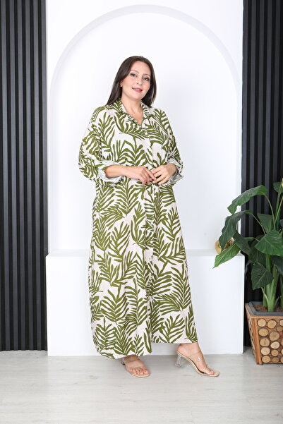 XL Modam Xlmodam Women's Linen Fabric Plus Size Dress