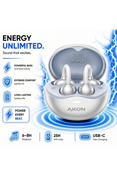 AKON Casti Wireless Clip-On AKON® W29, Bluetooth 5.4, Audio HD, Fara fir, Con...
