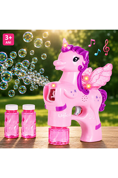 OEM Pistol Baloane de Săpun Unicorn Roz cu Lumini și Muzică, Aparat Automat, ...