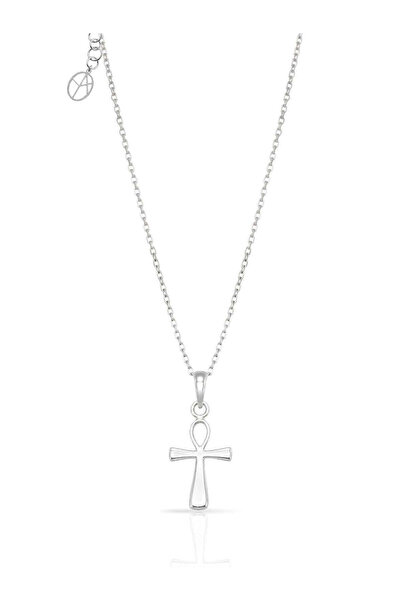 oya silver Minimal Sonsuz Yaşam Gümüş Ankh Anahtarı Kolye 2.1x1 cm [OYOT392]
