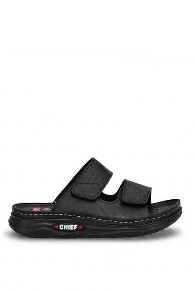 Ayakkabı Fuarı Elit Asemtr04 Men's Flat Slippers Black