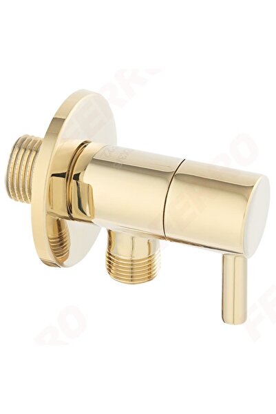 FERRO Rotondo Z296-G Γωνιακός διακόπτης ροής 1/2x1/2" Χρυσός