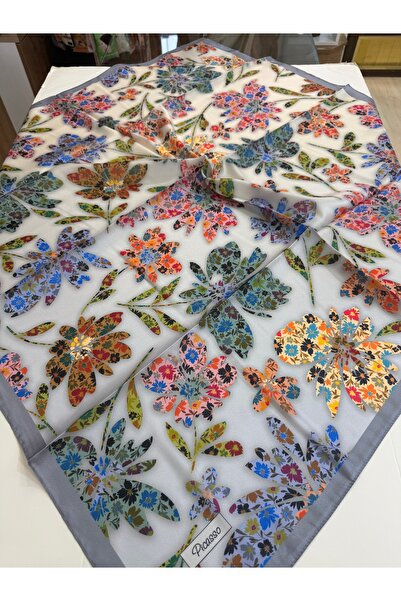Picasso ÇİÇEK DESENLİ KRİSTAL EŞARP