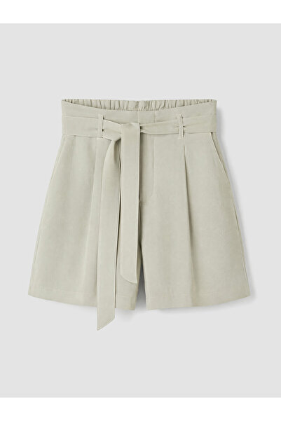 LC Waikiki Peak New Season Women's Pleated Shorts with Belted Waist