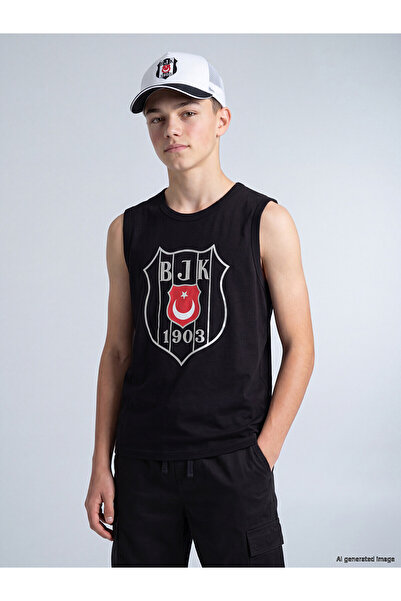LC Waikiki Peak New Season Crew Neck Printed Boys' Tank Top
