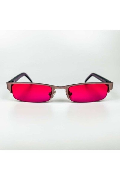Old Space Vintage Vintage Güneş Gözlüğü – 2000'ler Y2K Retro – Gümüş Metal Çe...