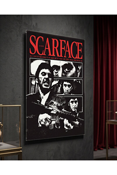FavloArt Yaralı Yüz - Scarface Film Pleksi Tablo – Cinematic Collection