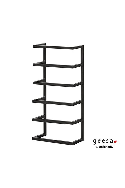 Geesa NEMOX Επίτοιχη ραφιέρα πετσετών 24x12 x48εκ Black Matt