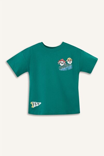 DeFacto 100% Cotton Paw Patrol Regular Fit Short Sleeve T-Shirt Baby Boy (26 Sm)