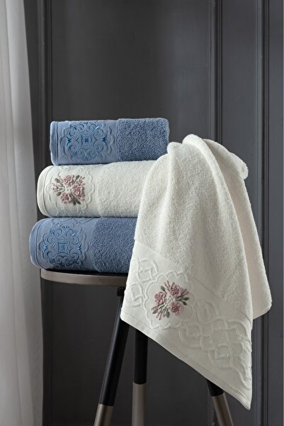 Fiesta Tekstil Handmade Embroidered 4-Piece Bath Hammam Set