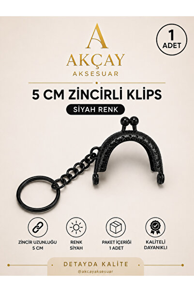 Akçay Aksesuar 5 cm Chain Clips Bag Bag