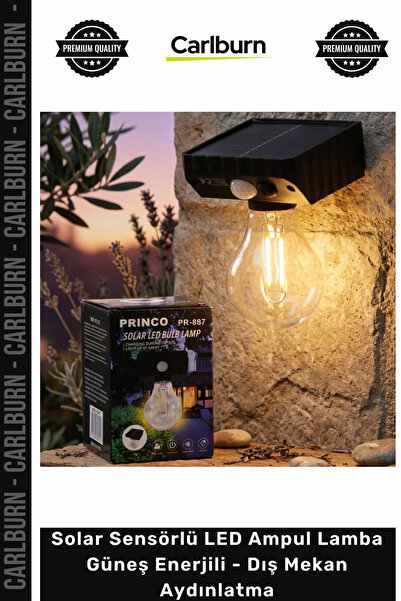 Floranova #Solar Su Geçirmez Bahçe Solar Sensörlü LED Ampul Lamba Güneş Enerj...