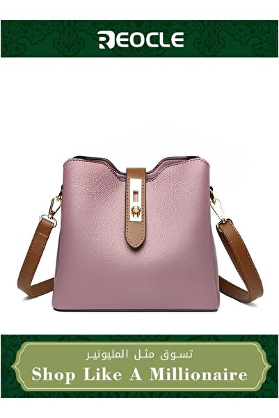REOCLE New Women's Bag Pu Soft Leather Texture Shoulder Bag Large Capacity Si...