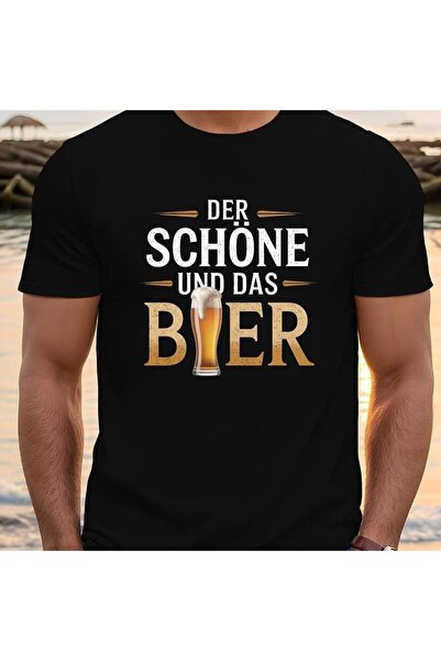 LİNA06 تي شيرت رجالي بتصميم البيرة الألمانية وطبعة SNOW THE BEER، خفيف الوزن،...