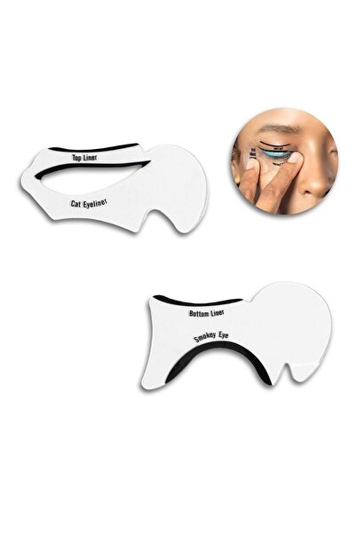 Ushas Set 2 șabloane reutilizabile pentru eyeliner și smokey eyes – contur ra...