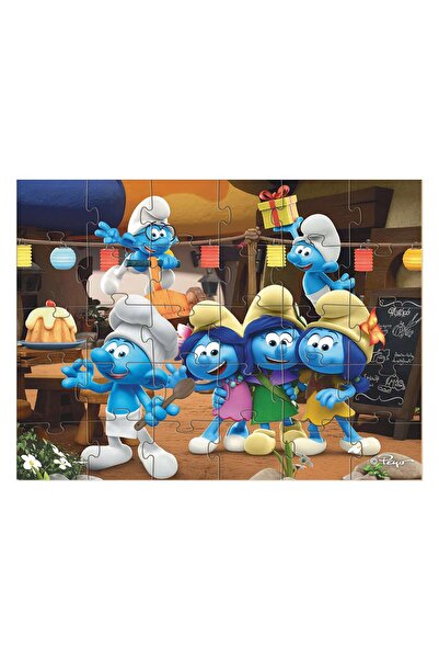 Generic Puzzle Dodo Toys Petrecerea Ștrumfilor, 30 piese