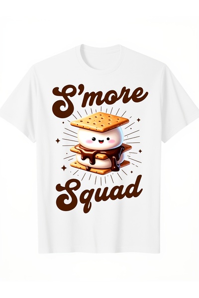 212Wear تي شيرت صيفي عصري للرجال بتصميم Smore Squad للتخييم العائلي في الهواء...