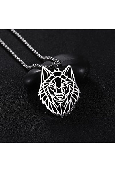 Viking Kurt Fenrir Tasarım İskandinav Odin Nordik Parlak Model 316L Çelik Erk...