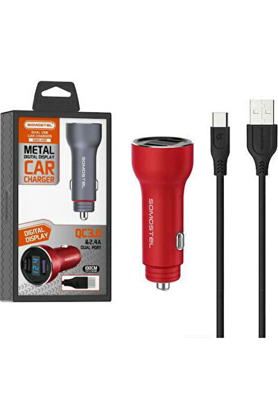 Somostel Încărcător auto SMS-A89 30W 3A Încărcare rapidă cu porturi: 2xUSB cu...