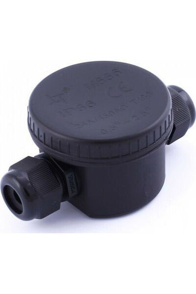 V-TAC Surface Mounted Electrical Box Branching Watertight IP66 in Black Color