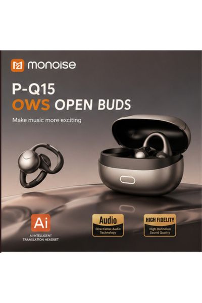 Time&Tech P-Q15 OWS Open Buds Bluetooth 5.4 Kablosuz Kulaklık AI Çeviri Destekli