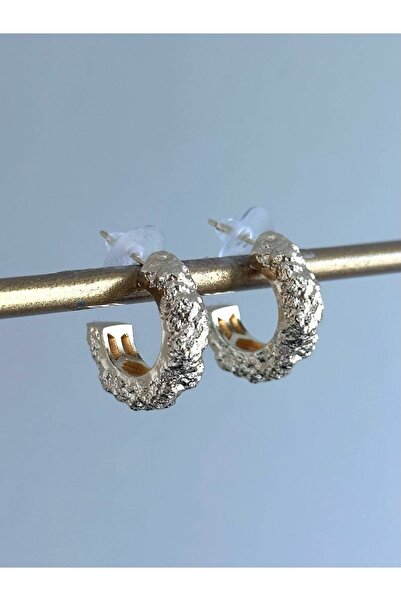 Serenity Atelier Boutique SAB New Season Gold Small Forged Model Hoop Earrings