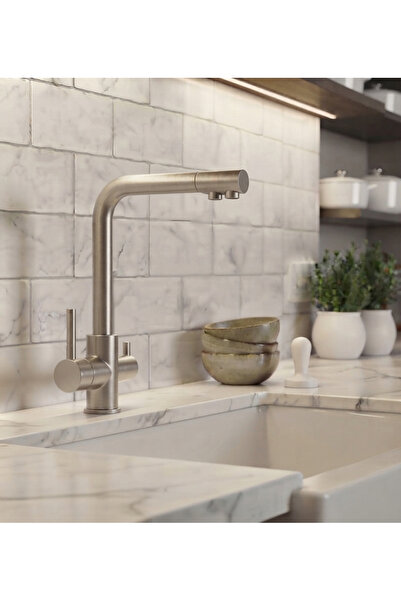 titanium design L Model Arıtmalı Eviye Bataryası