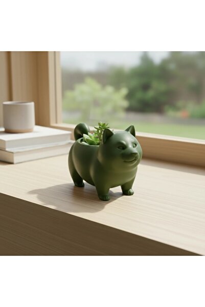 OEM Mini Ghiveci Decorativ Suport Plante cu Design Shiba Inu