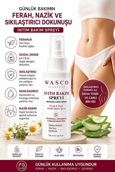 Wasco Elegance İntim Bakım Spreyi 100 ml | Hassas Bölge Günlük Bakım Spreyi |...