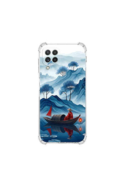 PrintiFy Samsung Galaxy A22 ile Uyumlu Simya Serisi Sonsuz Akış Tasarımlı Uv ...
