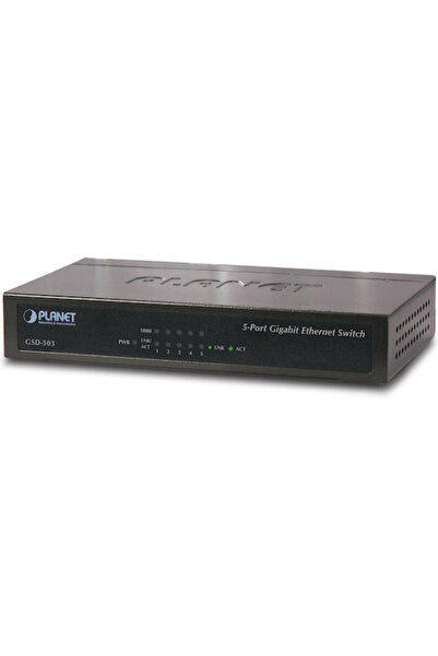 Planet Switch L2 negestionat cu 5 porturi Ethernet Gigabit (1Gbps)