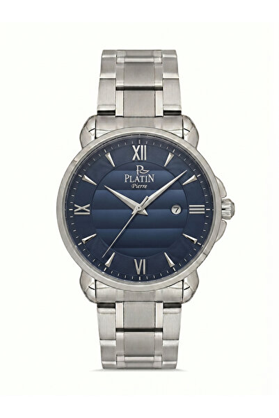 Platin Pierre Hds-1284Ga-A3 Steel Cord Calendar Men's Wristwatch