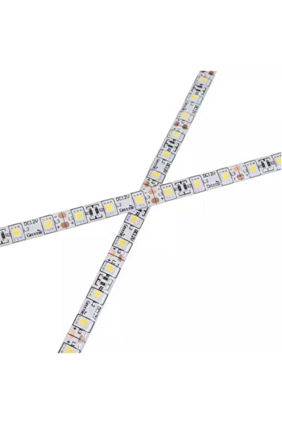 Greenie Bandă LED impermeabilă 12V, lumină alb cald, 5m, cu sursă de alimentare