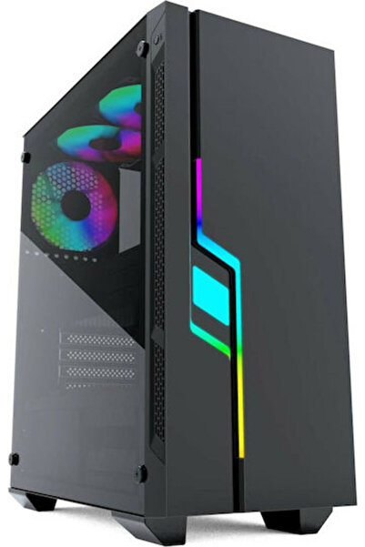 Gembird Carcasă PC Fornax 2000 RGB Midi Tower Negru