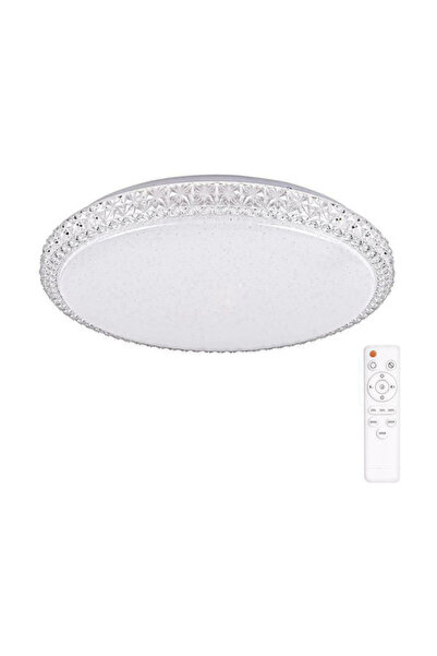 Polux Plafonieră 50cm Albă cu LED Integrat și Telecomandă