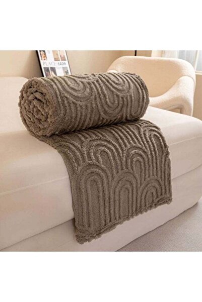 Danube Home بطانية جاكار AW25 WL5515-BR-C - لون كاكي 200×230 سم |   بطانية زخ...