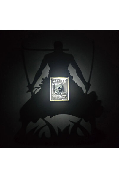 Lumishade Zoro Gölge Lambası - One Piece Gece Lambası - Dekor - Hediyelik