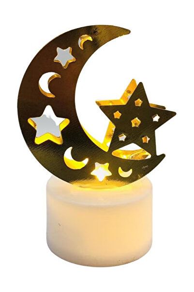 TAPIT فانوس عيد رمضان مبارك، فانوس شموع داخلي مع بطارية مدمجة، إضاءة LED على ...