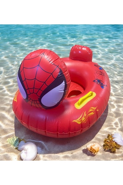 Genel Markalar Deniz Simidi Baby Boat Tutucaklı Spıder-man Model 0-4 Yaş