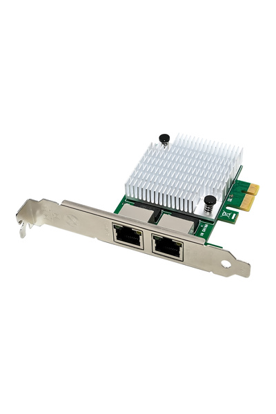 POWERTECH κάρτα επέκτασης PCIe σε 2x RJ45 ST7377, 1000Mbps