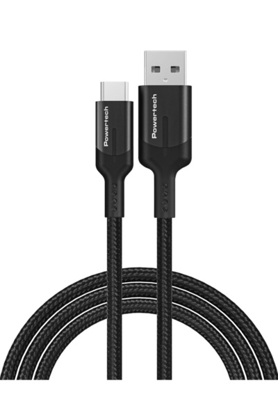 POWERTECH καλώδιο USB σε USB-C PTR-0134 PD 60W, 5Gbps, copper, 1m, μαύρο