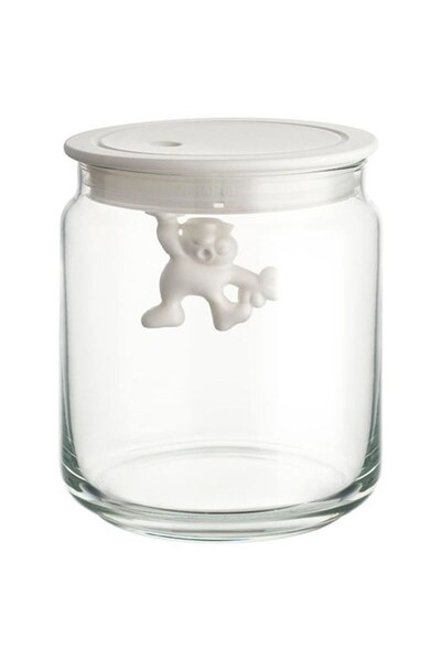 Alessi Βάζο Αποθήκευσης Gianni a little man holding on tight AMDR04 W 700ml Γ...