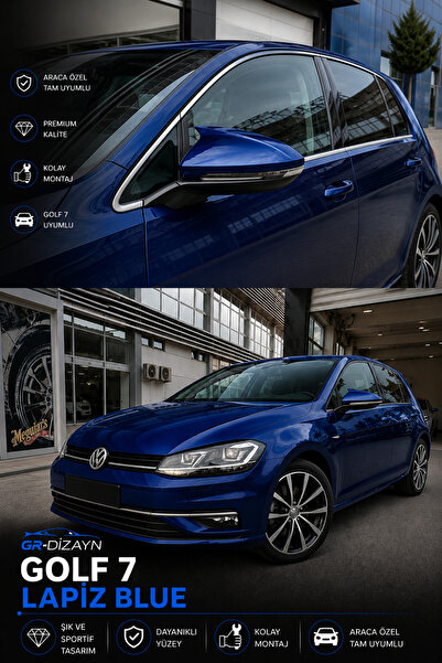GR-Dizayn VOLKSWAGEN GOLF 7 ARACA ÖZEL BOYALI YARASA AYNA KAPAĞI A+ (MAVİ)