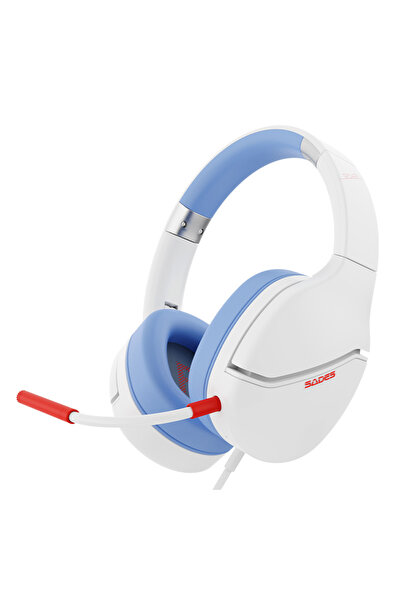 Sades gaming headset SPOWER, 3.5mm σύνδεση, 40mm, multi-platform, λευκό